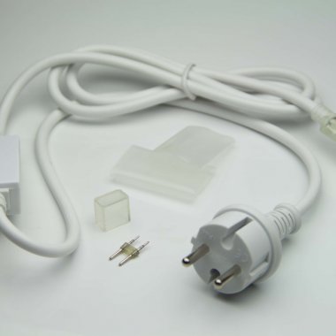 Фотография товара 'Teamprof TPF-220AC/DC-FX8*16D-1,5A-W Диодный мост для двустороннего гибкого неона 8х16 мм'