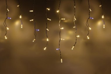 Фотография товара 'Teamprof Светодиодная бахрома 3х0.6м, статика, белый провод РЕЗИНА, теплая белая'