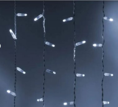 Фотография товара 'Teamprof Светодиодный занавес 2х1.5м, мерцание, белый провод, белый'