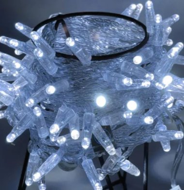 Фотография товара 'Teamprof Светодиодная гирлянда нить 10м, 24В, статика, прозрачный провод'