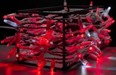 Фотография товара 'Teamprof Светодиодная гирлянда нить 10м, 24В, мерцание, белый провод'