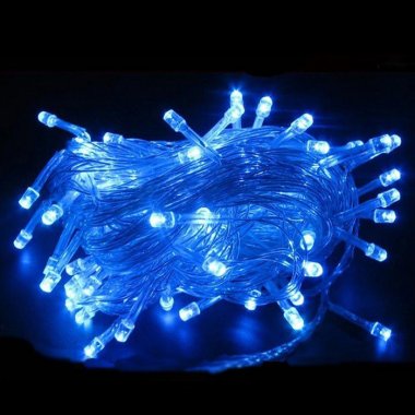 Фотография товара 'Teamprof Светодиодная гирлянда нить 10м, 24В, флэш, прозрачный провод'