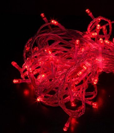 Фотография товара 'Teamprof Светодиодная гирлянда нить 10м, 24В, флэш, прозрачный провод'