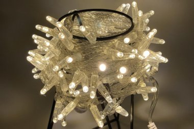 Фотография товара 'Teamprof Светодиодный занавес 2х3м, флэш, прозрачный провод, теплый белый'