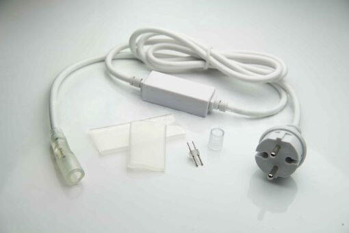 Фотография товара 'Teamprof TPF-220AC/DC-2-1.5A-W-10mm Комплект подключения для 2-х проводного дюралайта 10 мм'