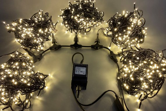 Фотография товара 'Teamprof TPF-S5*20F-B/WW Светодиодная гирлянда спайдер, 5 нитей'