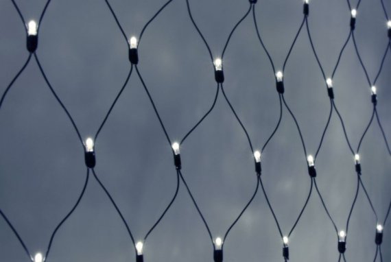 Фотография товара 'Teamprof Светодиодная сетка 2х3м, статика, черный провод, белая'