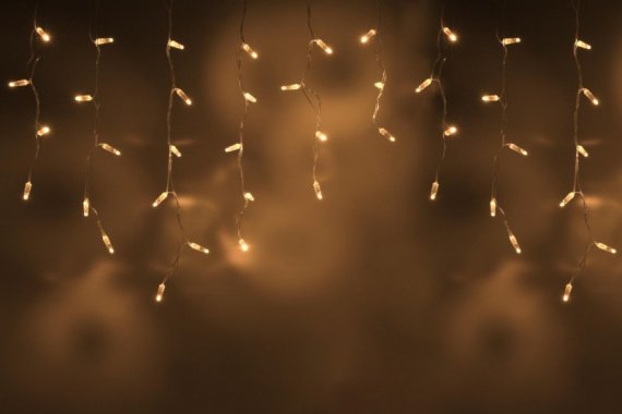 Фотография товара 'Teamprof Светодиодная бахрома 3х0.6м, статика, прозрачный провод, теплая белая'