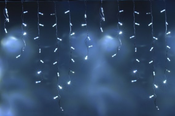 Фотография товара 'Teamprof Светодиодная бахрома 3х0.9м, мерцание, белый провод, белая'