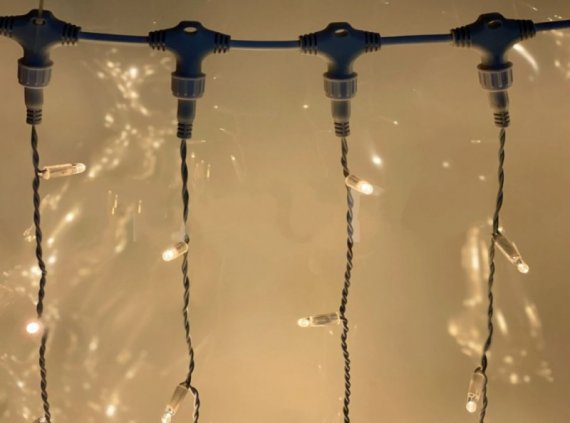 Фотография товара 'Teamprof Светодиодный занавес 2х6м, статика, белый провод, теплый белый'