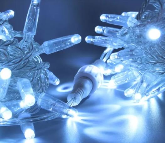 Фотография товара 'Teamprof Светодиодная гирлянда нить 10м, 220В, статика, прозрачный провод'