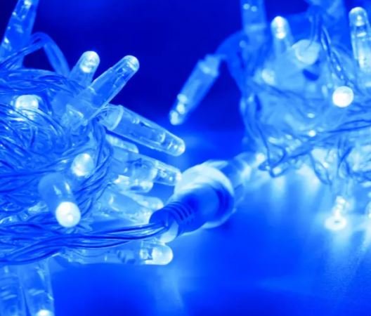 Фотография товара 'Teamprof Светодиодная гирлянда нить 10м, 220В, статика, белый провод'