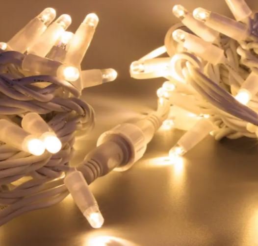 Фотография товара 'Teamprof Светодиодная гирлянда нить 10м, 220В, статика, белый провод'