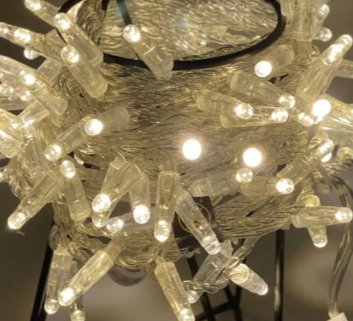 Фотография товара 'Teamprof Светодиодная гирлянда нить 10м, 24В, статика, прозрачный провод'