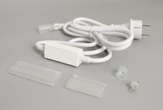 Фотография товара 'Teamprof Комплект подключения для дюралайта TPF-DL-2W-100-24V, белый провод'