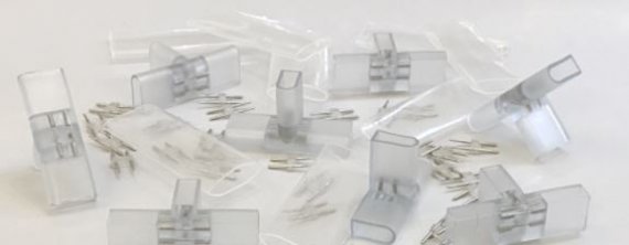 Фотография товара 'Teamprof Т-коннектор для одностороннего гибкого неона 8х16 мм, TPF-FX816-TC'