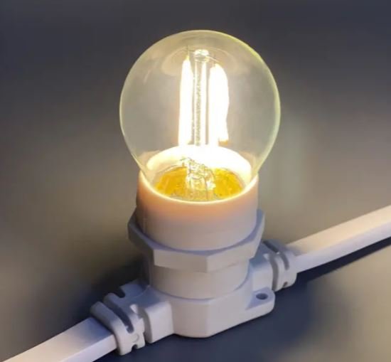 Фотография товара 'Teamprof Светодиодная лампа для белт-лайт, 2 Вт, d=45 мм, филаментная, теплая белая'