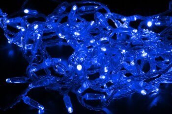 Фотография товара 'Teamprof Светодиодная гирлянда нить 10м, 220В, флэш, прозрачный провод'