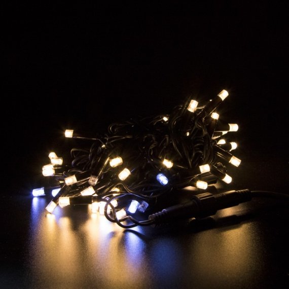 Фотография товара 'Teamprof Светодиодная гирлянда нить 10м, 24В, флэш, черный провод'