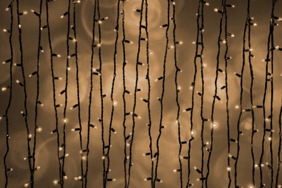 Фотография товара 'Teamprof Светодиодная гирлянда нить 20м, динамика, черный провод'